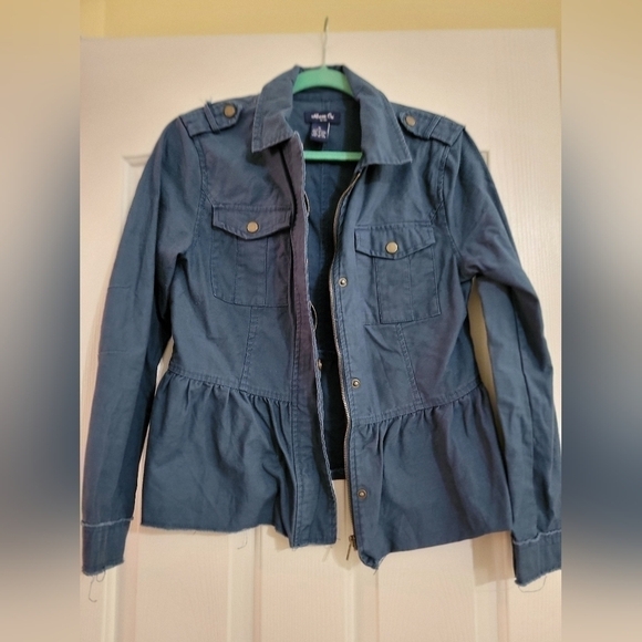 Francesca's Collections Jackets & Blazers - Peplum lightweight twill jacket